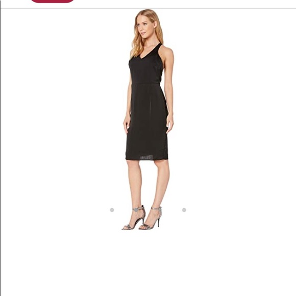 Bebe Black Sparkle Rhinestones Halter Dress Sz 16 - Picture 2 of 8